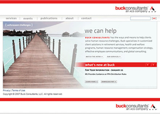 Buck Consultants Website